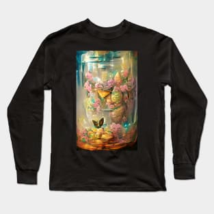 Butterfly Jar Mystical Art Long Sleeve T-Shirt